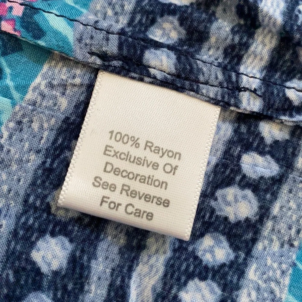 {NWT} Vera Bradley | Indigo Stripe Sleeveless Rayon Pajama Tank Top (M 8-10) - Picture 14 of 15